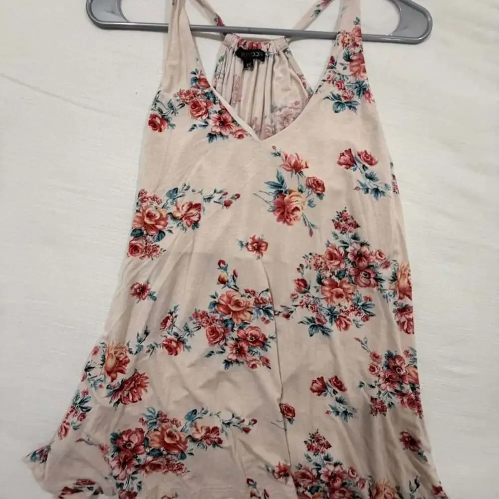 Papermoon Floral Print Halter Tank Top XS